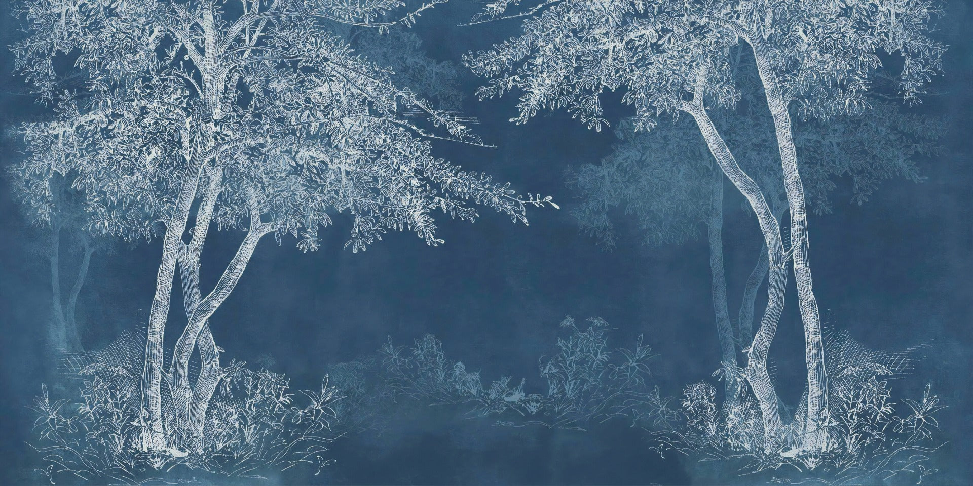 Blue Woods Wallpaper Murals in your room — zoomed