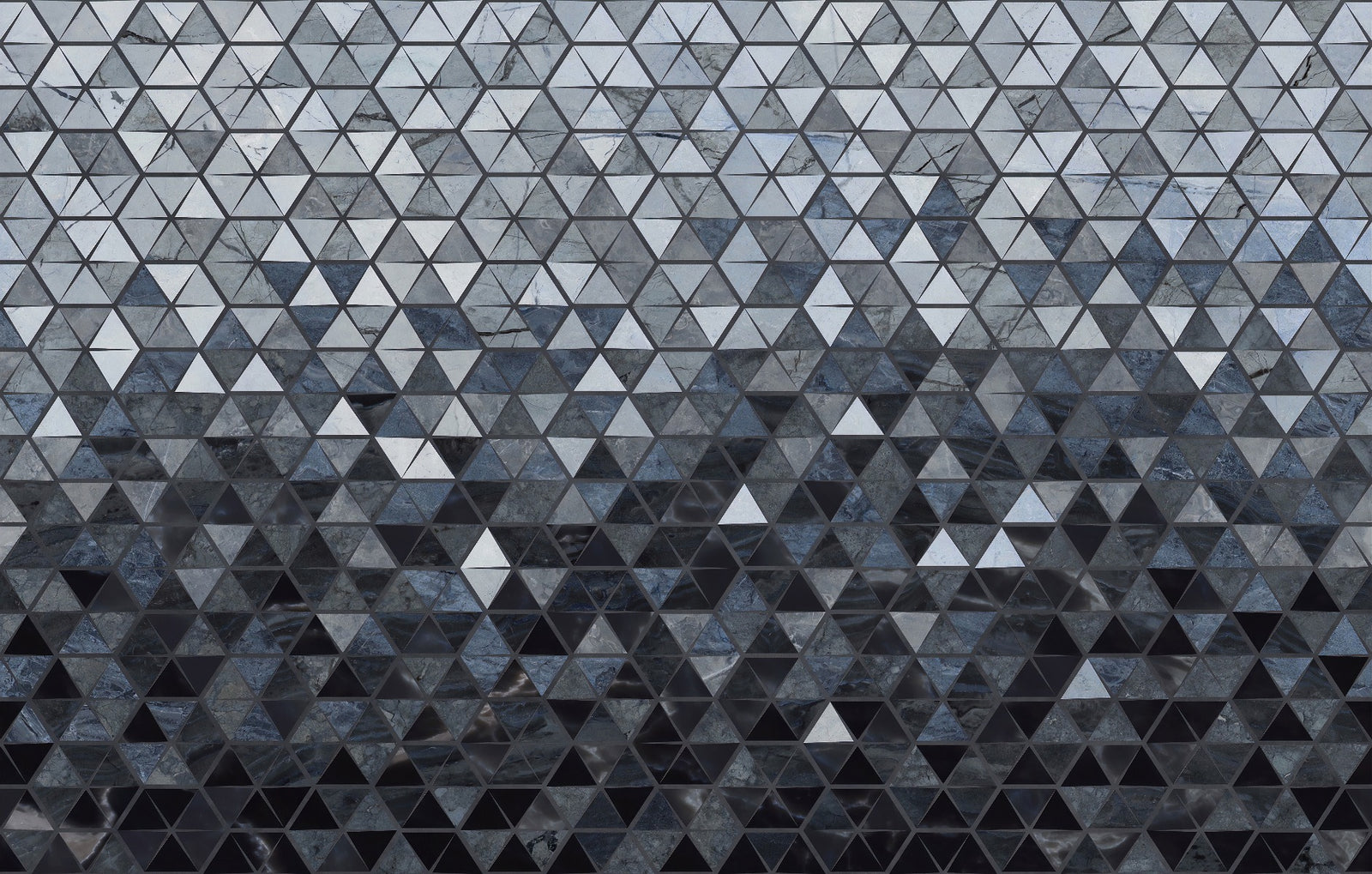 Blue Cut Triangle Tiles Wallpaper Murals in your room