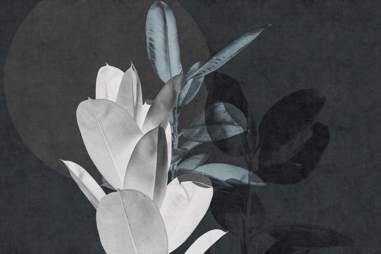 Large Leaves Textured Wallpaper Murals