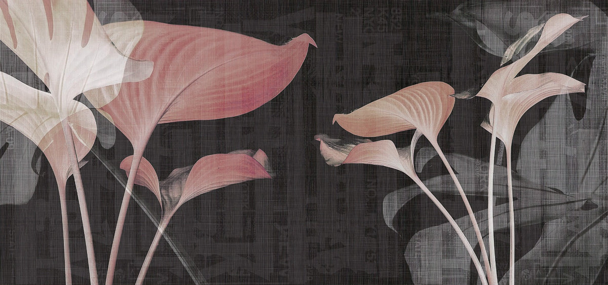 Pink Flower Art Wallpaper Murals in your room