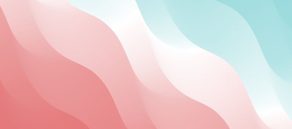 Pink & Blue Colorful Wavy Shades Wallpaper Murals in your room — zoomed