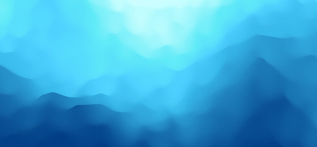 Indigo landscape wallpaper mural