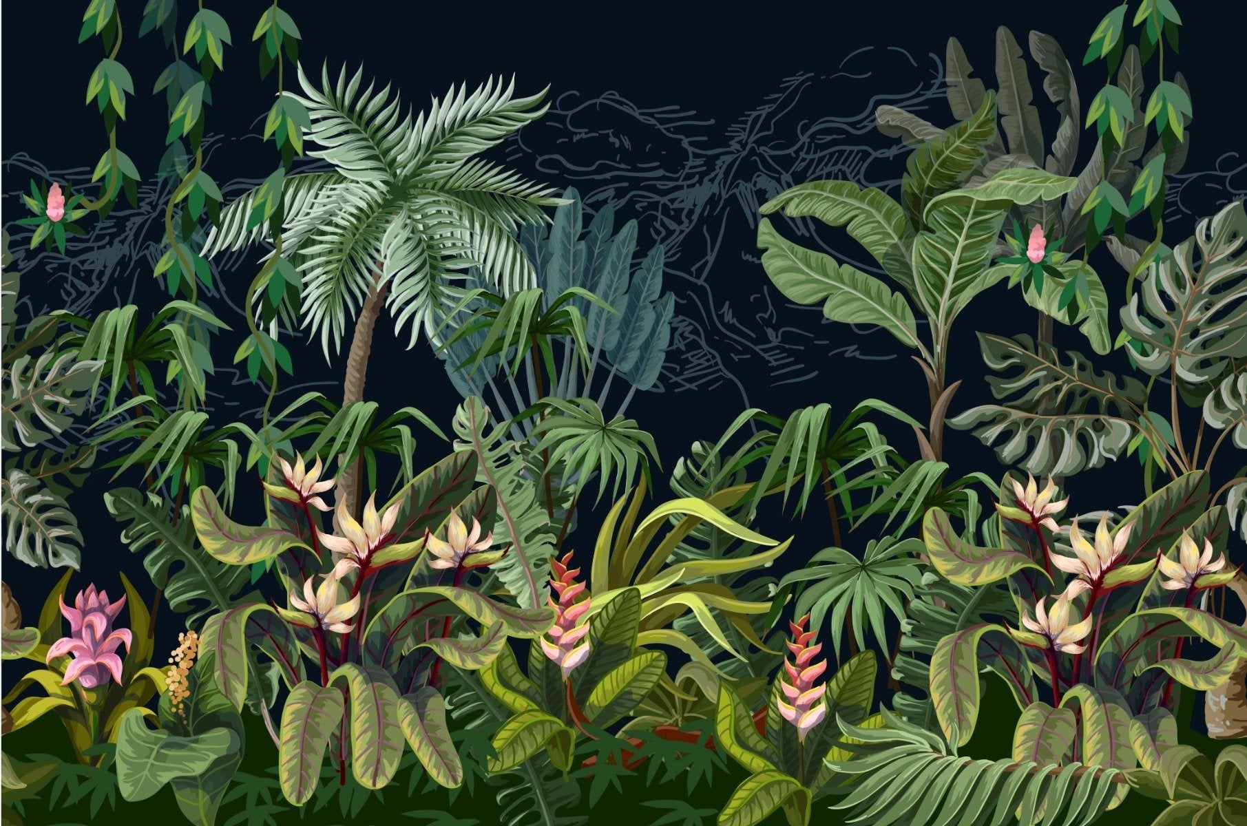 Tropical Forest Wallpaper Mural