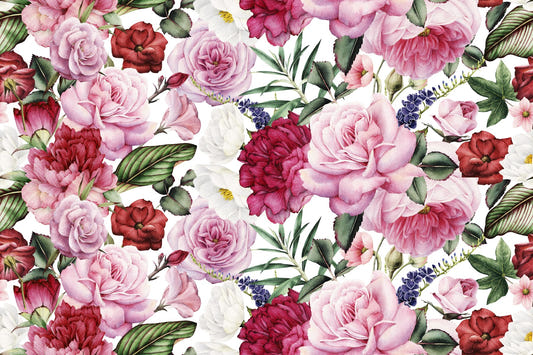 Trendy Pink and Red Rose Wallpaper