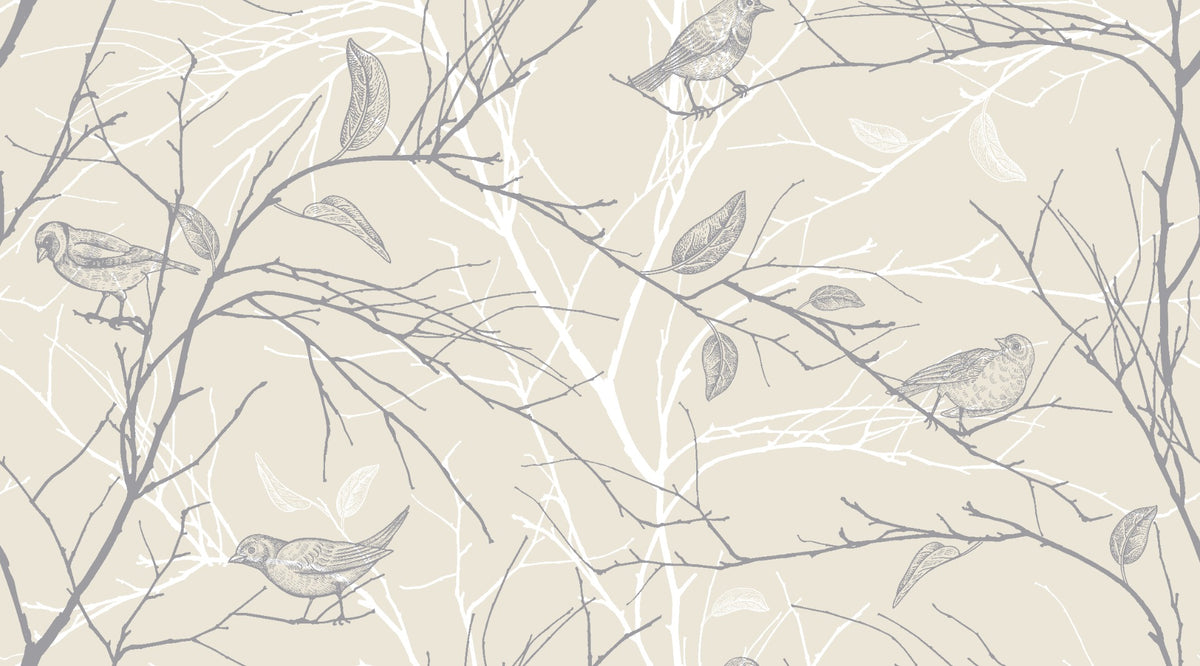 Peel and Stick Spring Floral Wallpaper in your room — zoomed