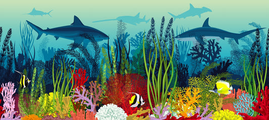 Underwater Ocean Scene Wallpaper Mural