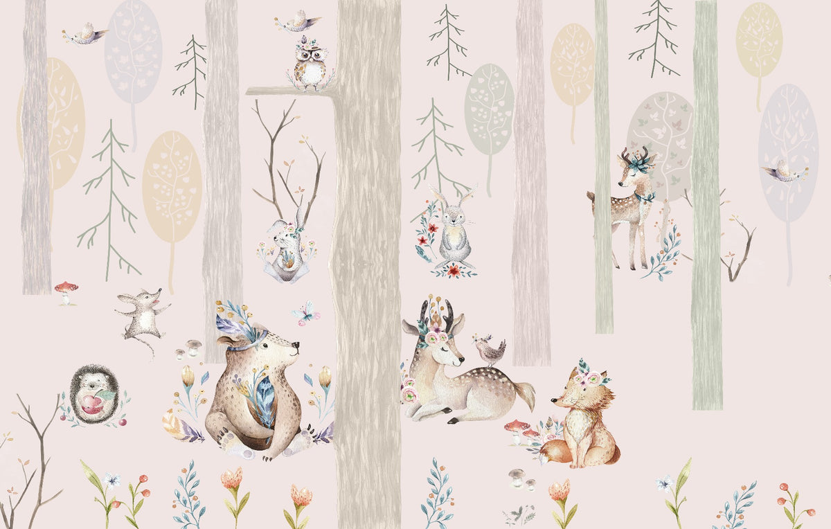 Magical Forest Wallpaper Murals in your room — zoomed