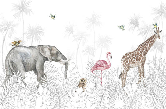 Feral Fauna Woods Wallpaper Mural