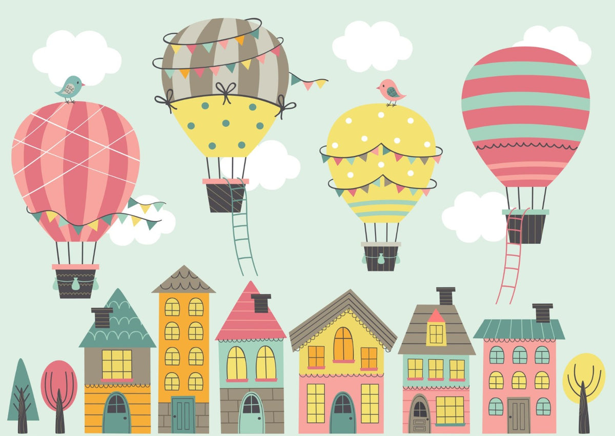 Hot Air Balloons Nursery wallpaper in your room