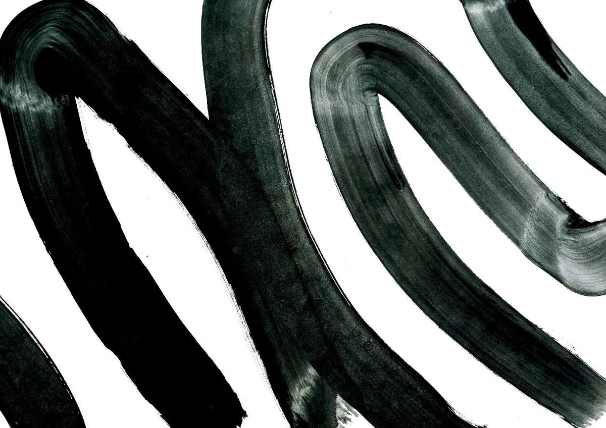 Black Brush Stroke Wallpaper Mural in your room