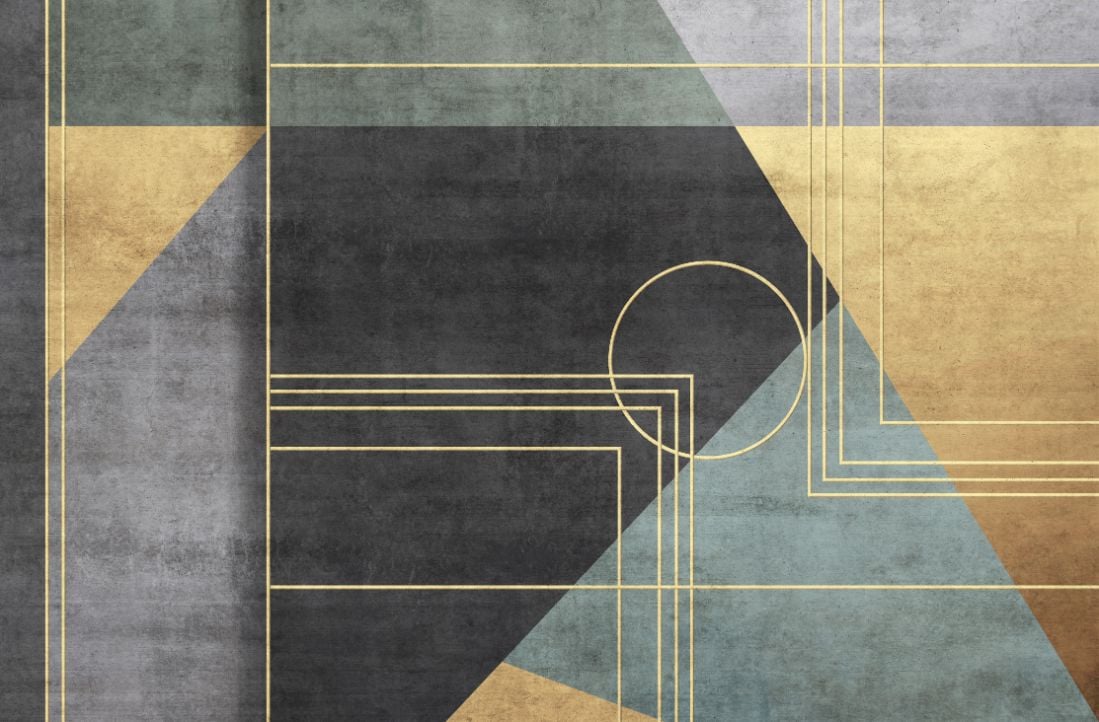 Geometric office wallpaper in your room