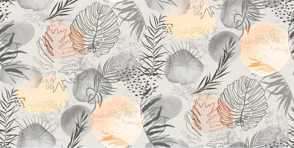 Palm tropical leaves wallpaper Mural