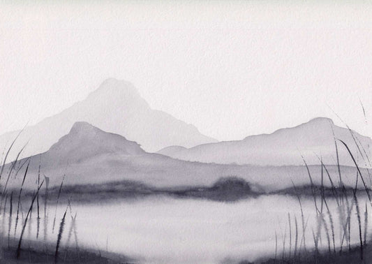 Watercolor Mountain Painting Wallpaper