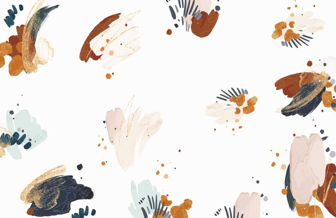 Navy Blue Abstract Shape Wallpaper Mural in your room — zoomed