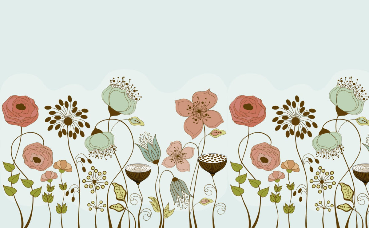 Abstract Flower Wallpaper Mural in your room