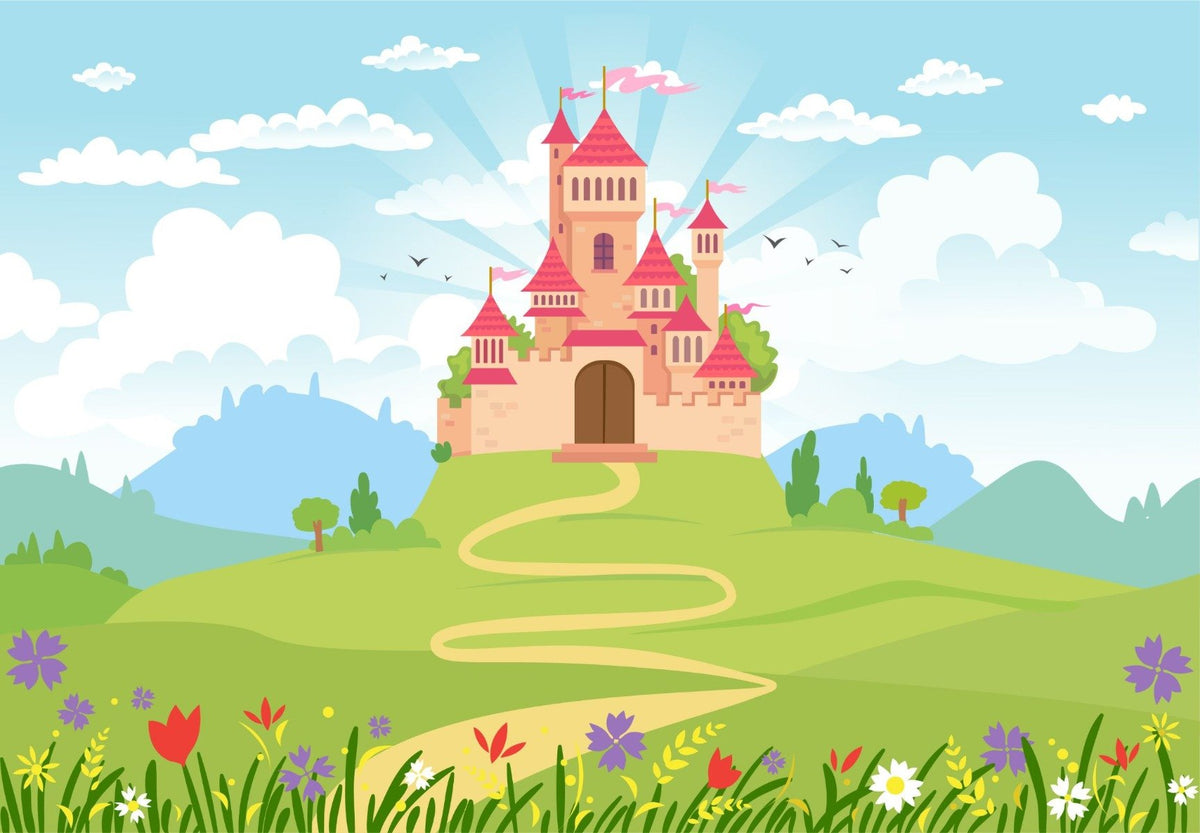 Fantacy Castle Wallpaper for Girls Room in your room — zoomed