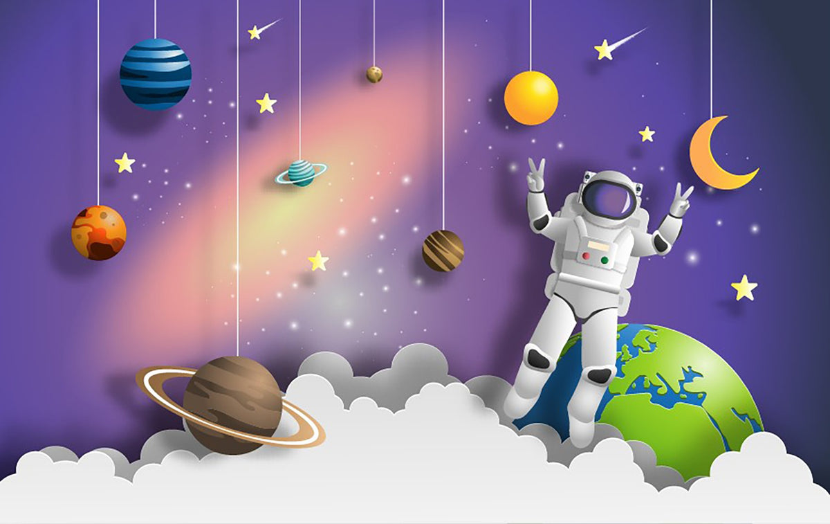Astronaut in Space on Mission Wallpaper in your room