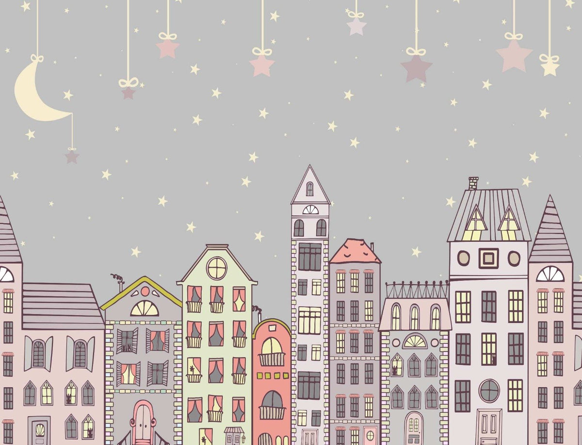 Cute Houses Wallpaper Murals in your room — zoomed