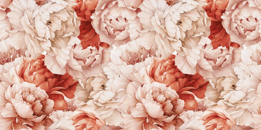 Shameless Peonies Florals Peel and Stick Wallpaper Murals