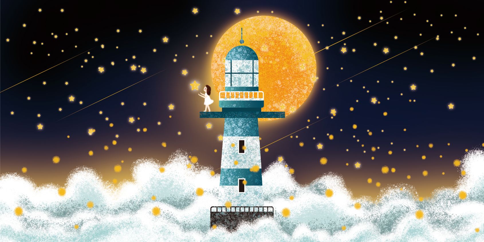 Moonlight Art Wallpaper Murals in your room — zoomed