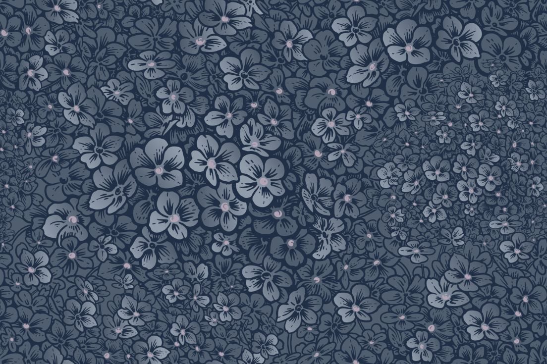 Navy Blue Garden Flower wallpaper Murals in your room
