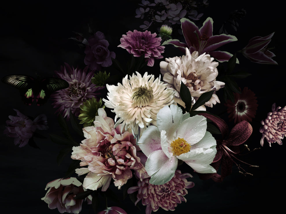 Lily Flower Wallpaper Mural in your room