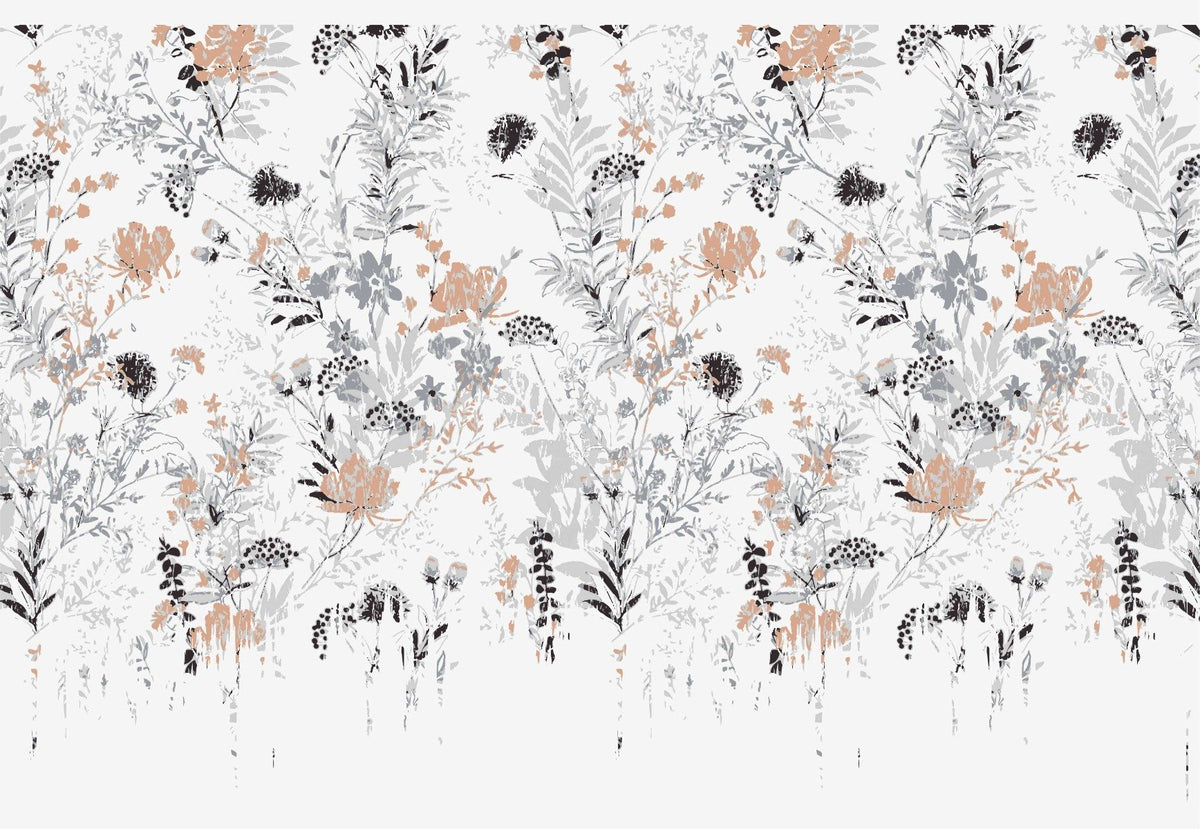 Retro Style Leaf Wallpaper Mural