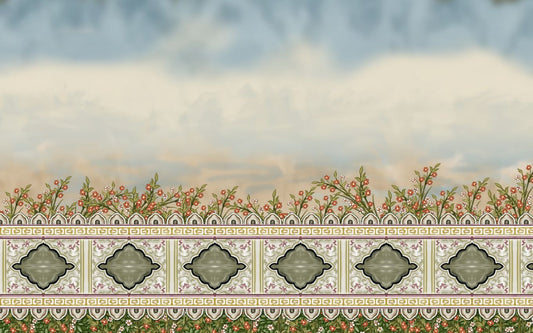 Mughal Garden Fence Wallpaper Mural