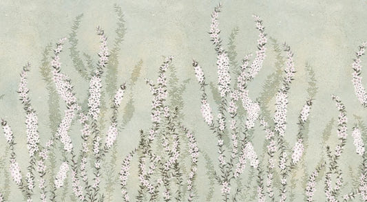 Hanging Flower on Green wallpaper murals