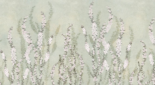 Hanging Flower on Green wallpaper murals