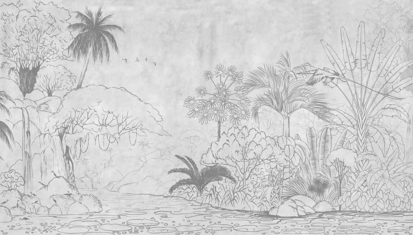 Exotic Tropical Plants Wallpaper Murals in your room — zoomed
