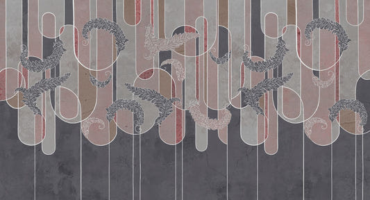 Art Deco Concrete Grunge Wallpaper Mural