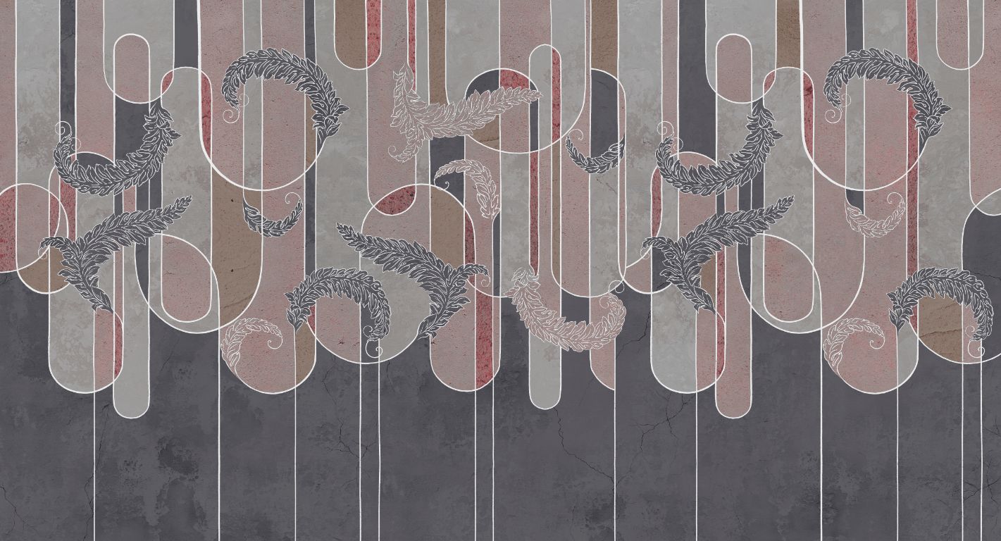 Art Deco Concrete Grunge Wallpaper Mural
