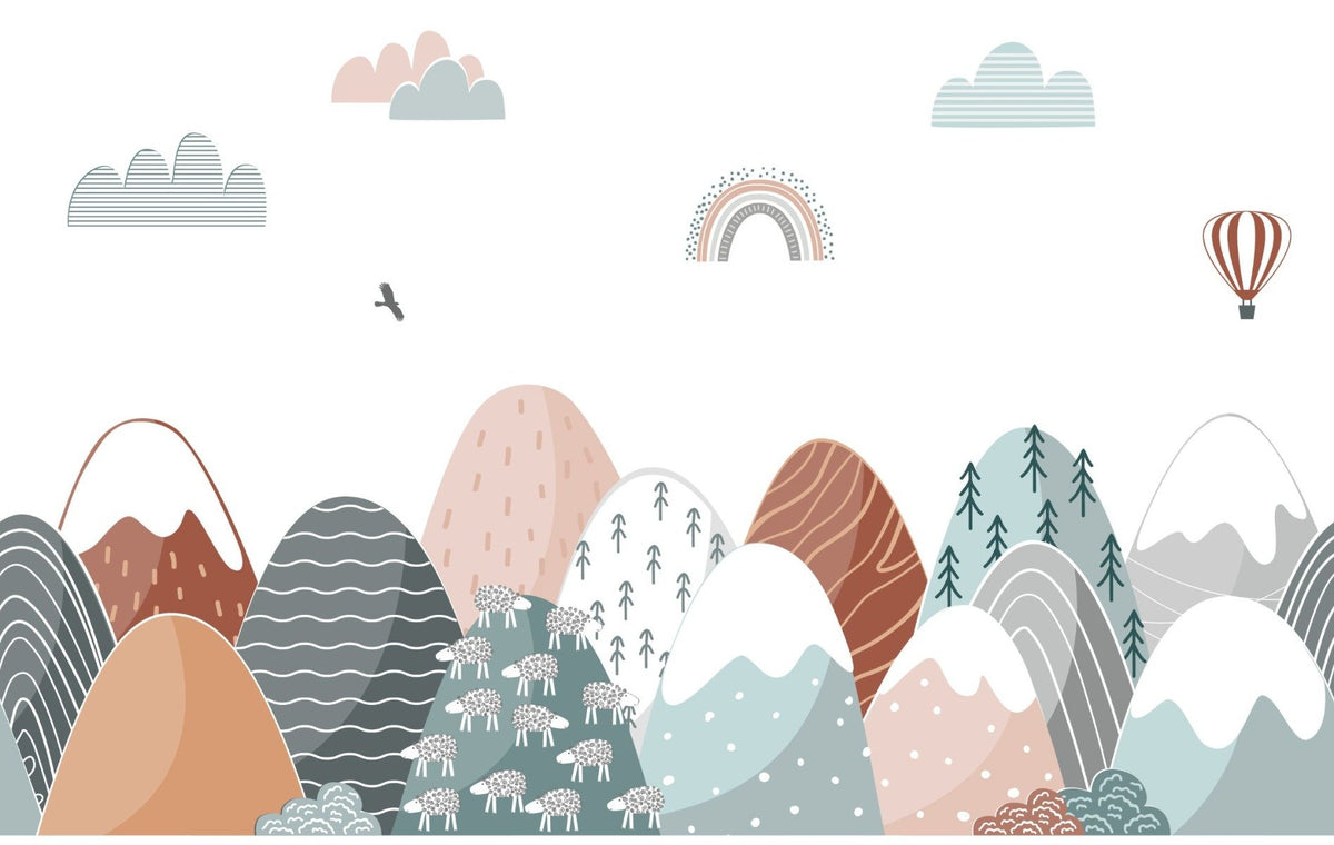 Colorful Mountains Wallpaper Murals in your room