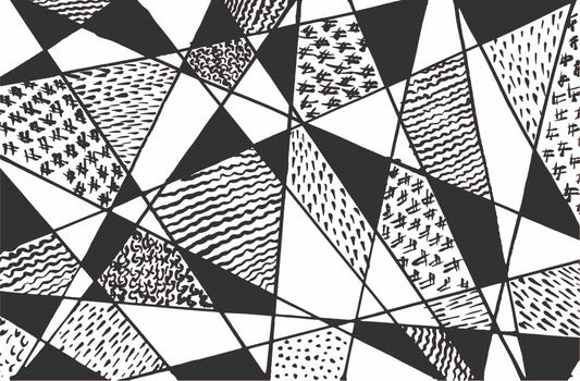 Black and white stroke line Wallpaper Mural