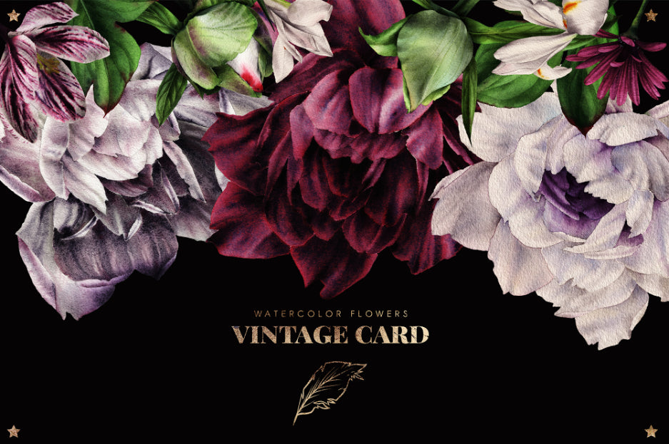 Dark Peonies flowers Wallpaper Murals in your room — zoomed