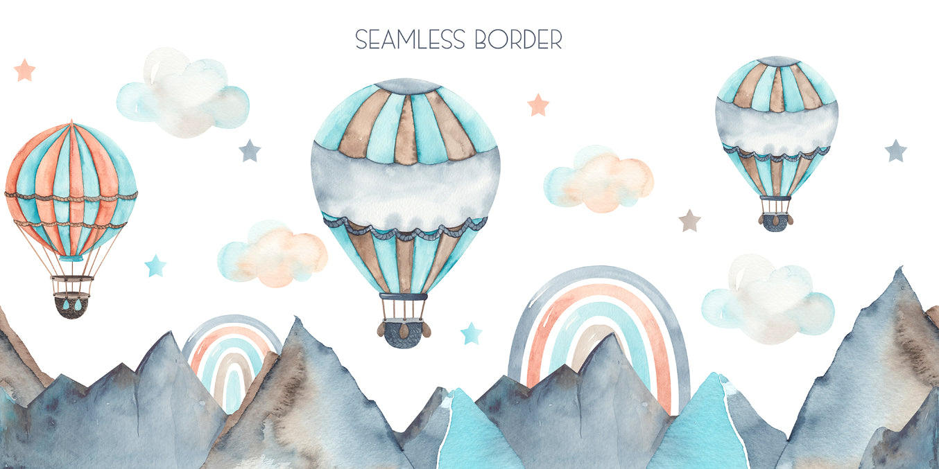 Watercolor Hot Air cWallpaper