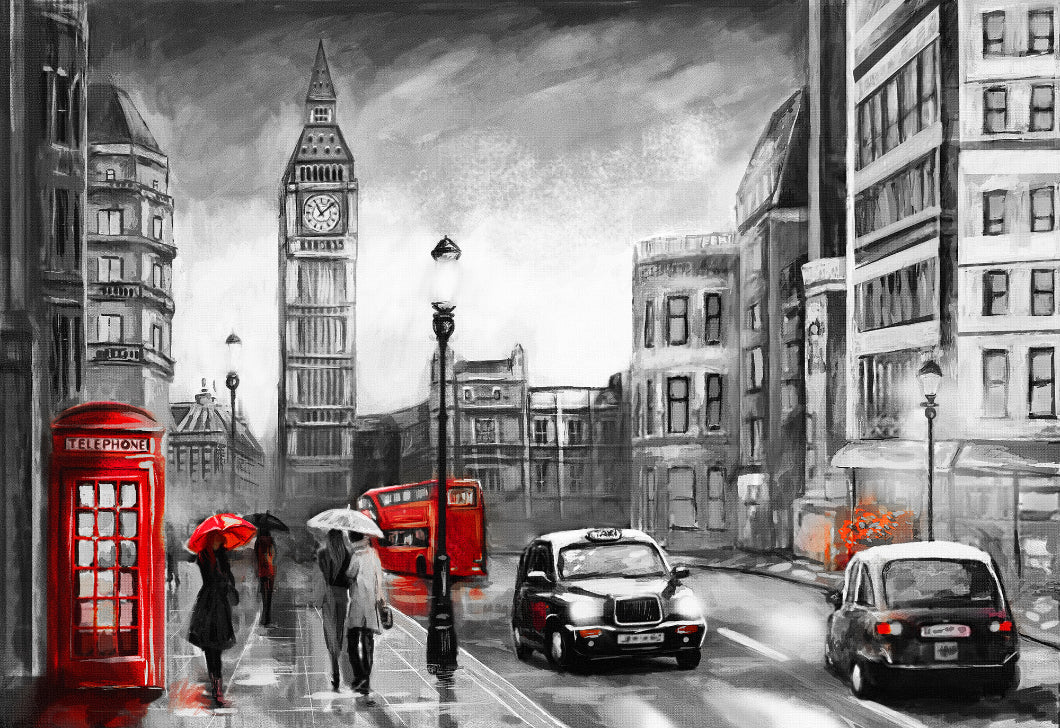 Oil Painting City Wallpaper Murals in your room