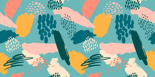 Multicolor Abstract Shapes Artistic Pattern Wallpaper