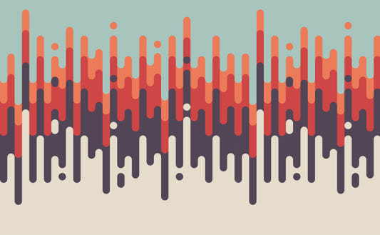 Abstract Retro Vintage Strip Pattern Wallpaper Mural