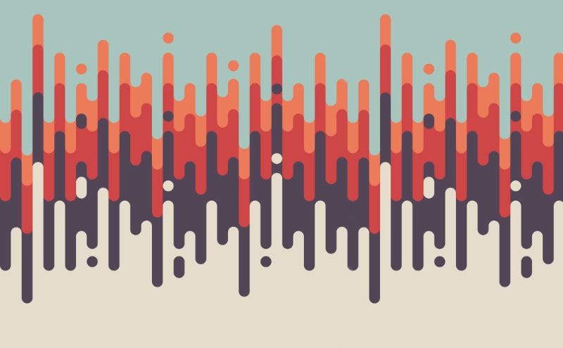 Abstract Retro Vintage Strip Pattern Wallpaper Mural