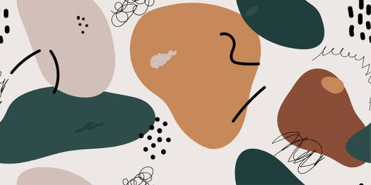 Brown Abstract Shape Soft Muted Color Wall Murals