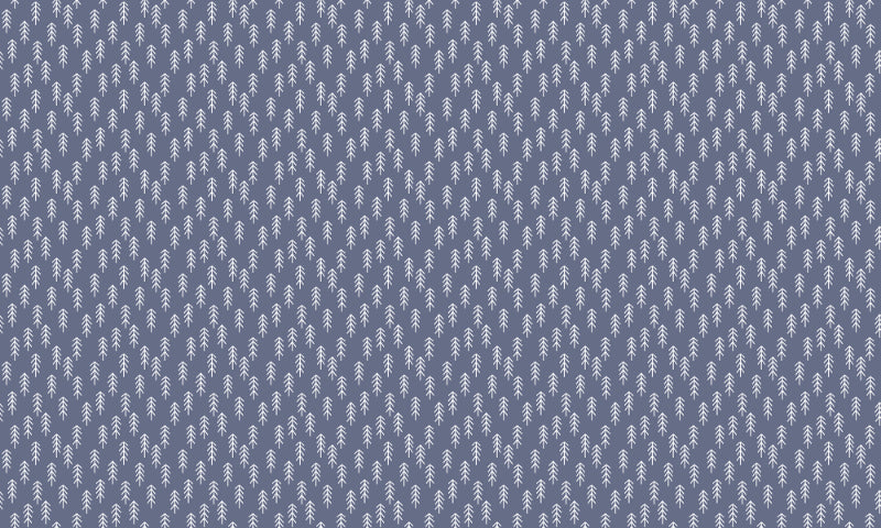 Navy Blue & White Scandinavian Pine Trees Wallpaper in your room — zoomed