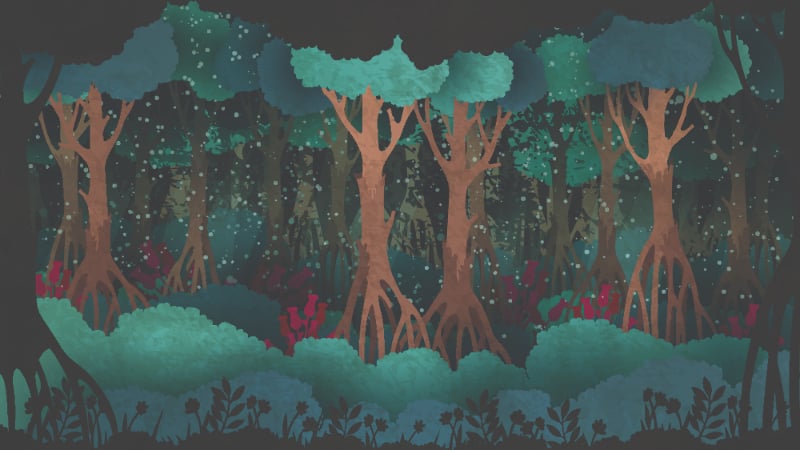 Green Watercolor Fairytale Forest Wallpaper Murals