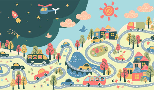Kids Room City View Wallpaper Murals