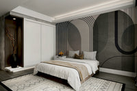 Overlapping arches muted tone mural

