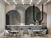 Soft tone arch pattern wall mural

