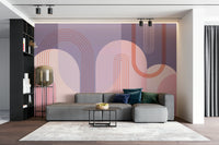 Muted arch wallpaper for home interiors

