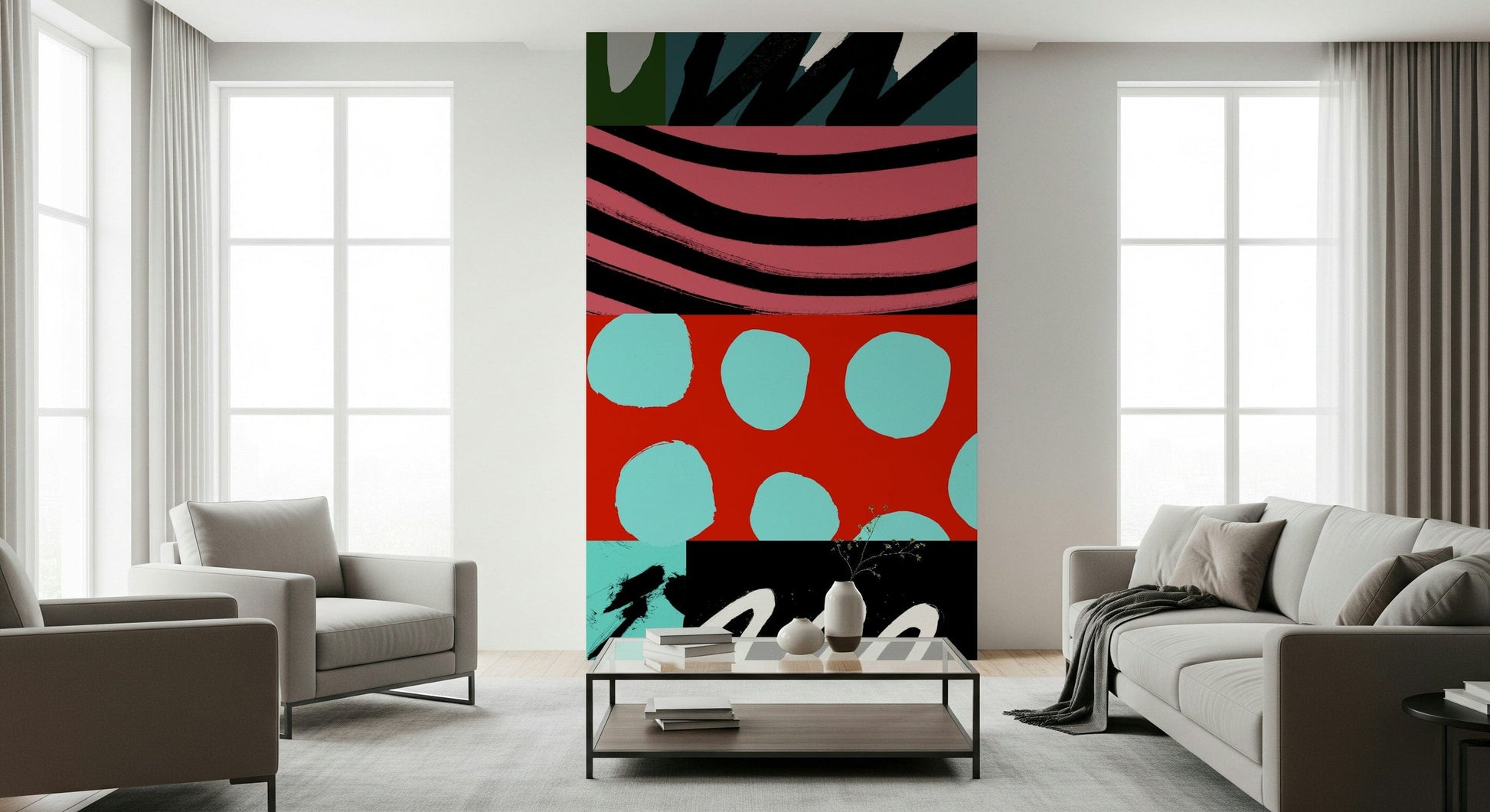 A classic abstract design wallpaper for walls.

