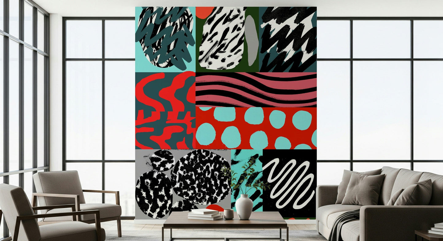 A serene subtle pattern wall mural for your decor.

